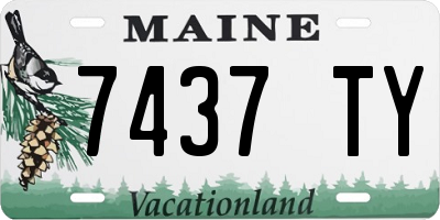 ME license plate 7437TY