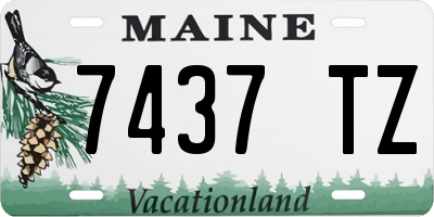 ME license plate 7437TZ