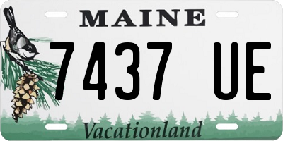ME license plate 7437UE