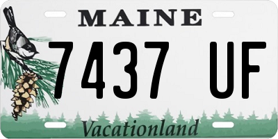 ME license plate 7437UF