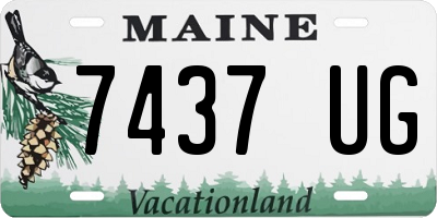 ME license plate 7437UG