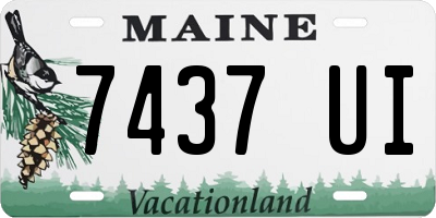 ME license plate 7437UI