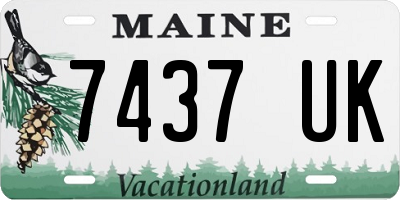 ME license plate 7437UK