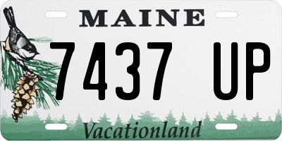 ME license plate 7437UP
