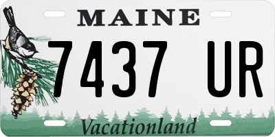 ME license plate 7437UR