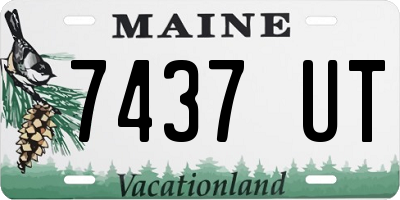 ME license plate 7437UT