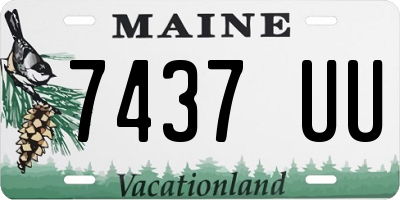 ME license plate 7437UU