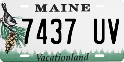 ME license plate 7437UV