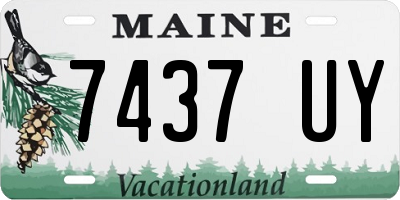 ME license plate 7437UY