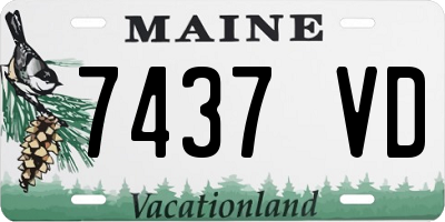 ME license plate 7437VD