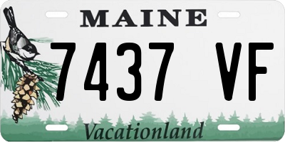 ME license plate 7437VF