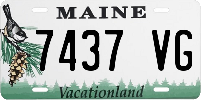 ME license plate 7437VG