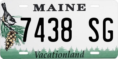 ME license plate 7438SG