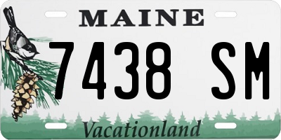 ME license plate 7438SM