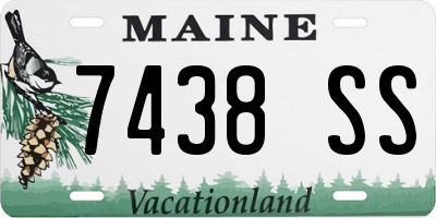 ME license plate 7438SS