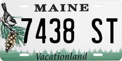 ME license plate 7438ST