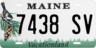 ME license plate 7438SV