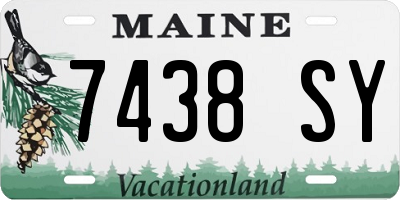 ME license plate 7438SY