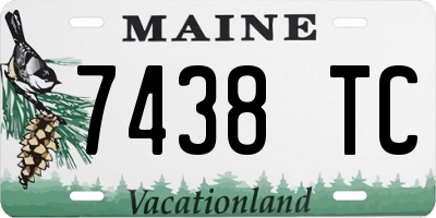 ME license plate 7438TC
