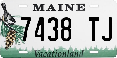 ME license plate 7438TJ