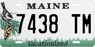ME license plate 7438TM