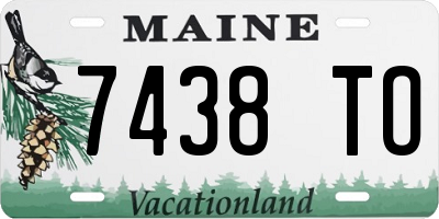 ME license plate 7438TO