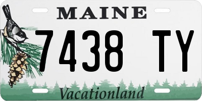 ME license plate 7438TY