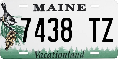 ME license plate 7438TZ