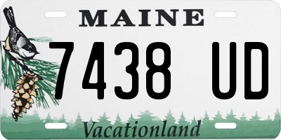 ME license plate 7438UD