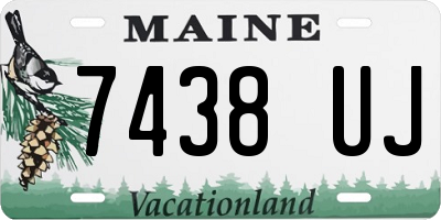 ME license plate 7438UJ