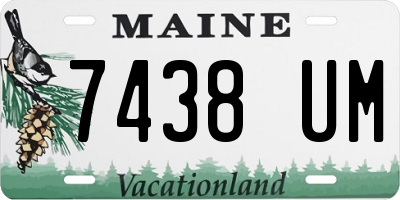 ME license plate 7438UM