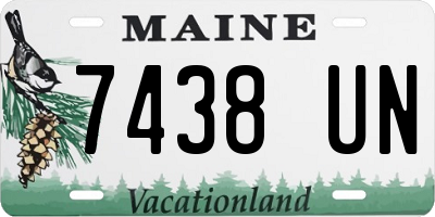 ME license plate 7438UN