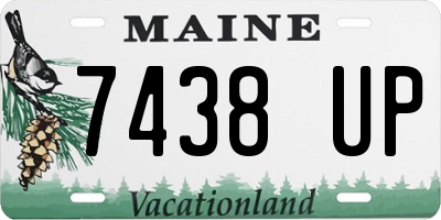 ME license plate 7438UP