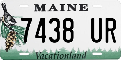 ME license plate 7438UR