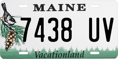 ME license plate 7438UV