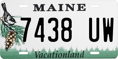 ME license plate 7438UW