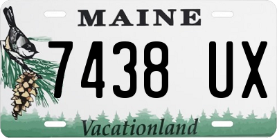 ME license plate 7438UX