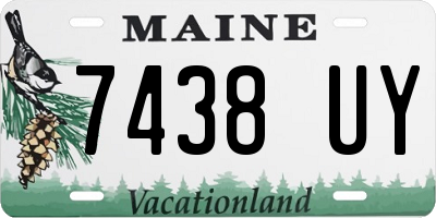 ME license plate 7438UY