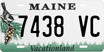 ME license plate 7438VC