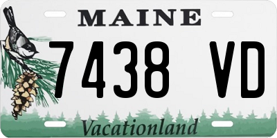 ME license plate 7438VD