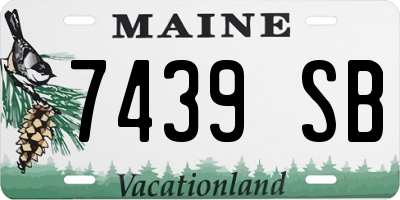 ME license plate 7439SB