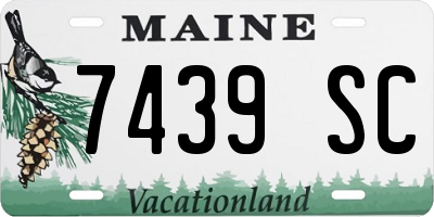 ME license plate 7439SC