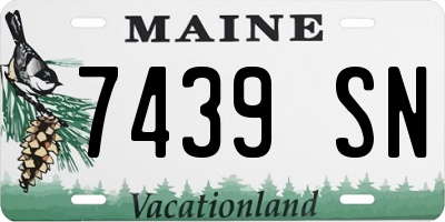 ME license plate 7439SN