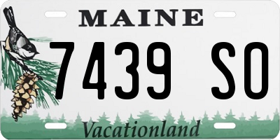 ME license plate 7439SO