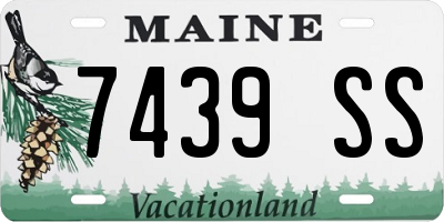 ME license plate 7439SS