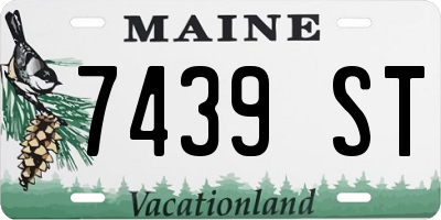 ME license plate 7439ST