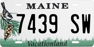 ME license plate 7439SW