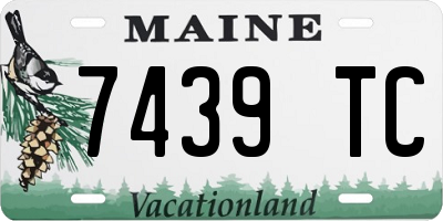 ME license plate 7439TC