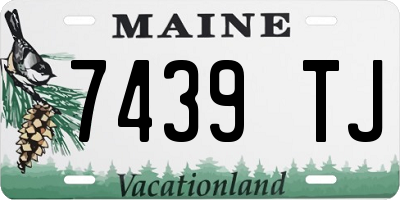ME license plate 7439TJ