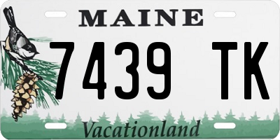 ME license plate 7439TK